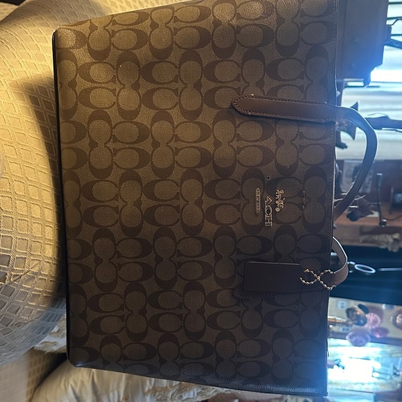 Coach Brown Signature Tote Bag